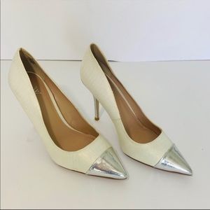WORTHINGTON White And Silver Shoes